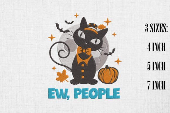 Ew People Black Cat Kitten Halloween Design Review