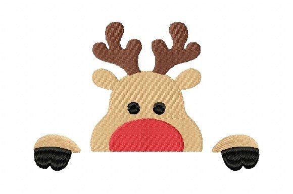 Review: Christmas Peeking Reindeer Embroidery Design