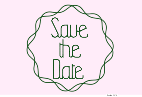 Review: Save the Date with Waving Frame Design
